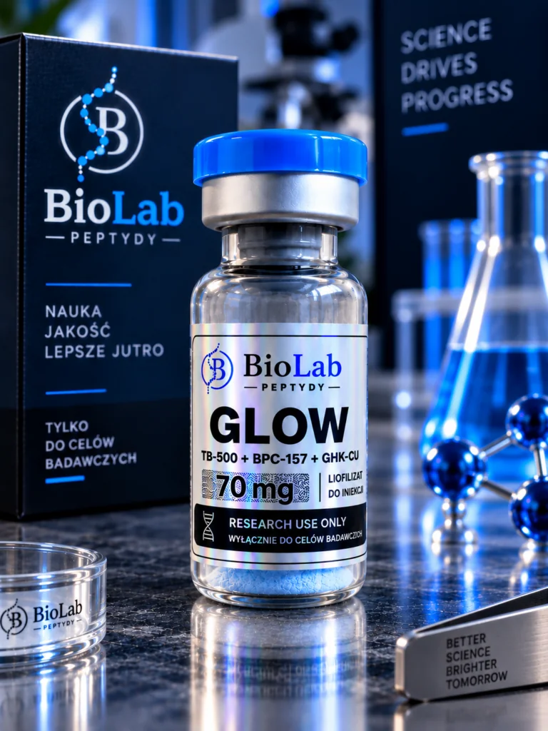 Glow(TB-10mg+BPC157-10mg+GHKcu=50mg) - fotografia produktu BioLab